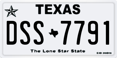 TX license plate DSS7791