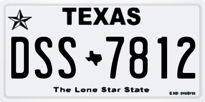 TX license plate DSS7812