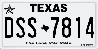 TX license plate DSS7814