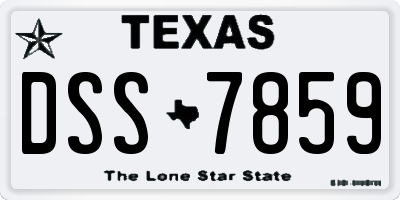 TX license plate DSS7859