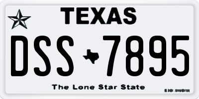 TX license plate DSS7895