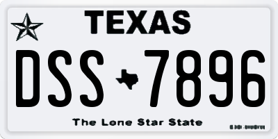 TX license plate DSS7896