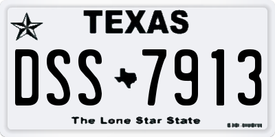 TX license plate DSS7913