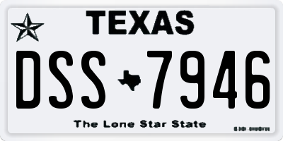 TX license plate DSS7946