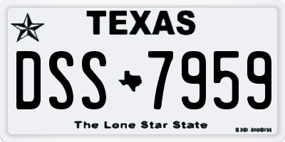 TX license plate DSS7959