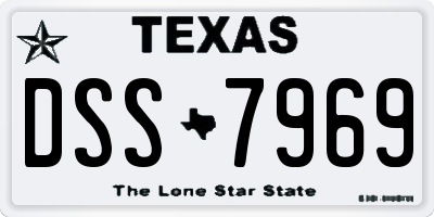 TX license plate DSS7969