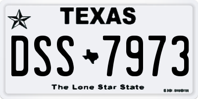TX license plate DSS7973