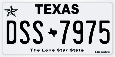 TX license plate DSS7975