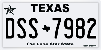 TX license plate DSS7982