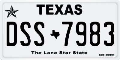 TX license plate DSS7983