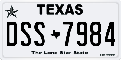 TX license plate DSS7984