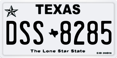 TX license plate DSS8285