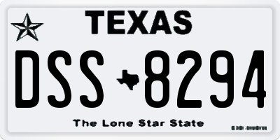 TX license plate DSS8294