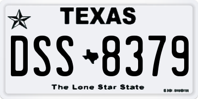 TX license plate DSS8379