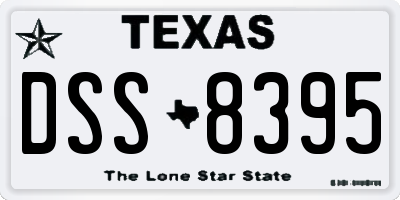 TX license plate DSS8395