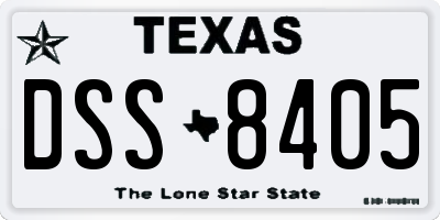 TX license plate DSS8405