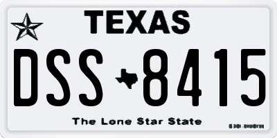 TX license plate DSS8415