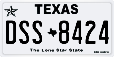 TX license plate DSS8424