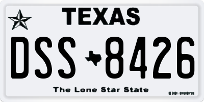 TX license plate DSS8426