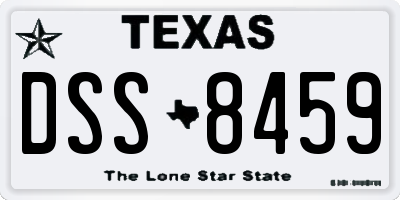 TX license plate DSS8459