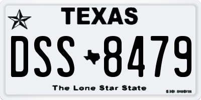 TX license plate DSS8479