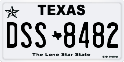 TX license plate DSS8482