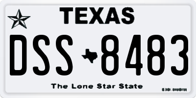 TX license plate DSS8483
