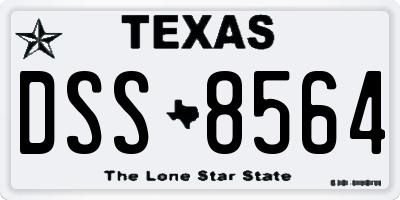 TX license plate DSS8564