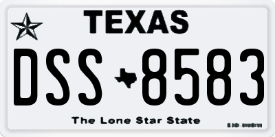 TX license plate DSS8583