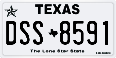 TX license plate DSS8591