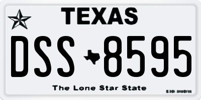 TX license plate DSS8595