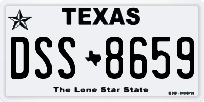 TX license plate DSS8659