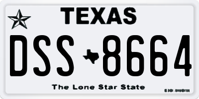 TX license plate DSS8664