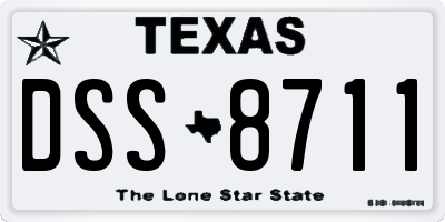 TX license plate DSS8711