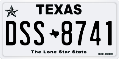 TX license plate DSS8741