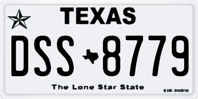 TX license plate DSS8779