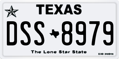 TX license plate DSS8979