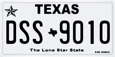 TX license plate DSS9010