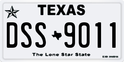 TX license plate DSS9011