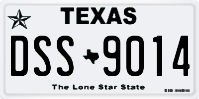 TX license plate DSS9014