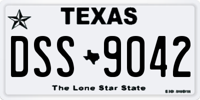 TX license plate DSS9042