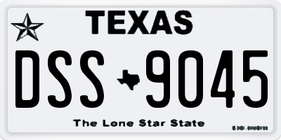 TX license plate DSS9045