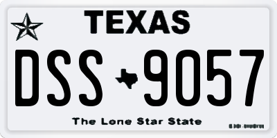 TX license plate DSS9057