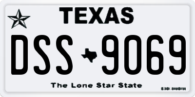 TX license plate DSS9069