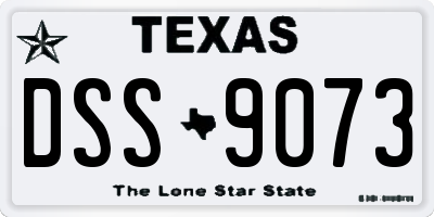 TX license plate DSS9073