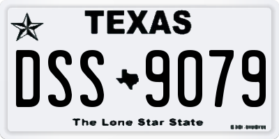 TX license plate DSS9079