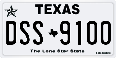 TX license plate DSS9100