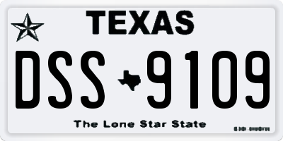 TX license plate DSS9109