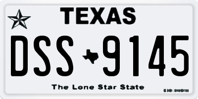 TX license plate DSS9145