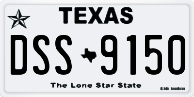 TX license plate DSS9150